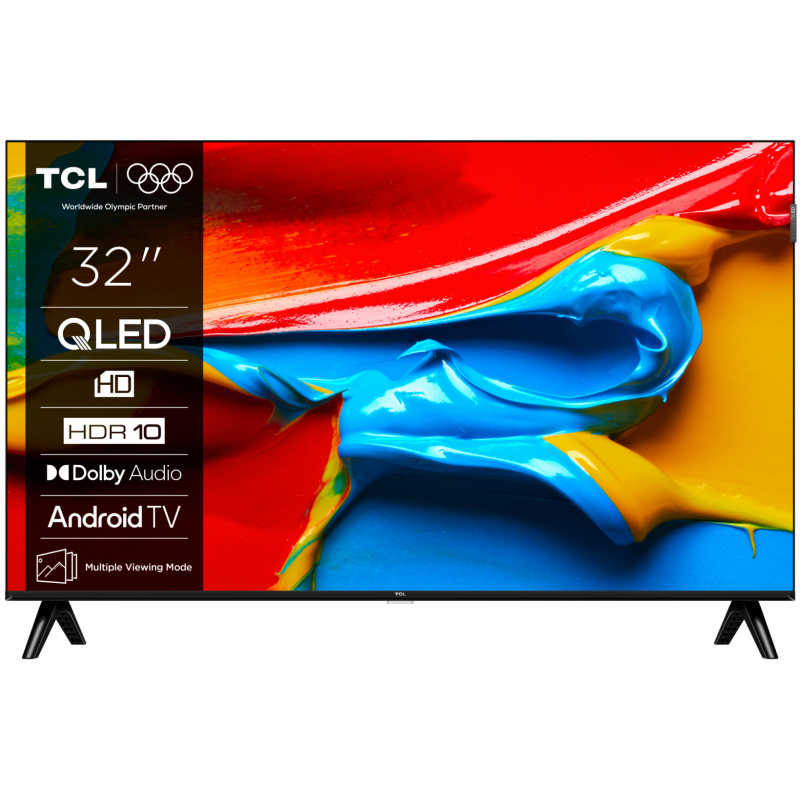 Televizor TCL QLED 32V4C, 80 cm, Smart Google TV, HD, (Model 2025)