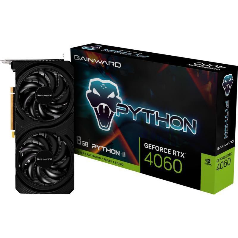Placa Video GAINWARD GEFORCE RTX 4060 PYTHON II 8GB GDDR6 128 bit