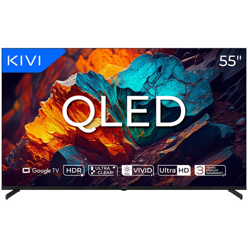 TV KIVI 55U720QB 55'' QLED 4K Google TV, Dolby Audio, Max Vivid, HDMI 2.1