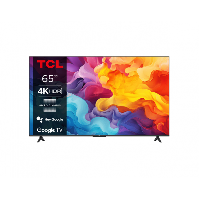 Televizor TCL LED 65V6B, 164 cm, Smart Google TV, 4K Ultra HD, Clasa E