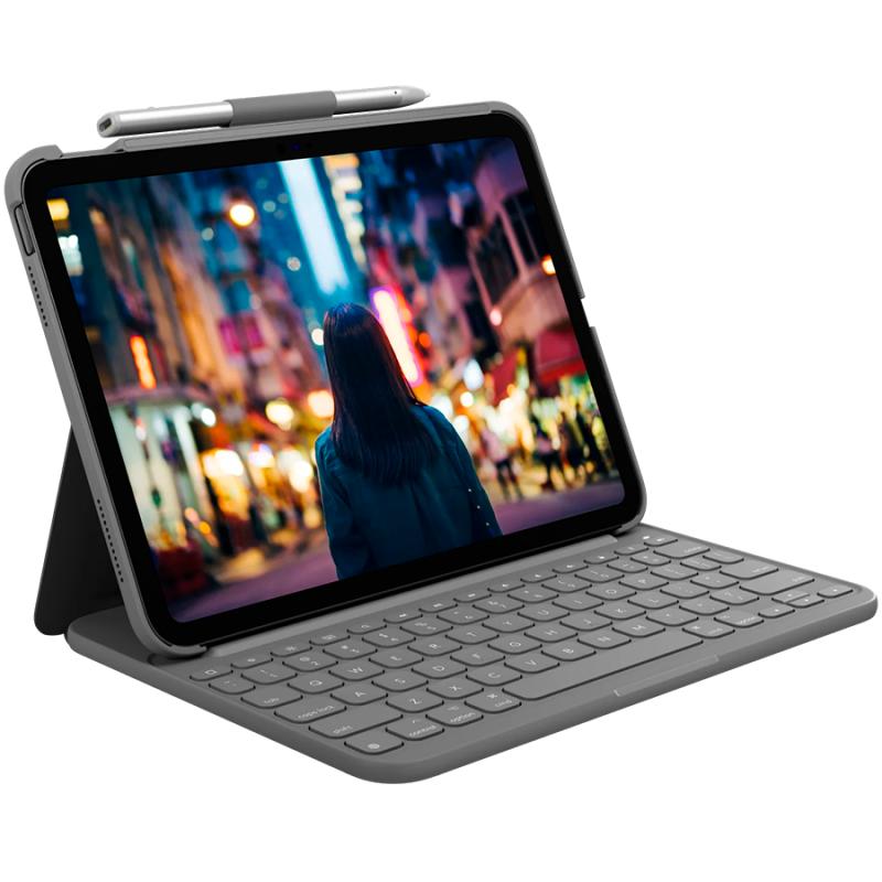 LOGITECH Slim Folio for iPad 10th gen - GREY - (US) - INTNL-973