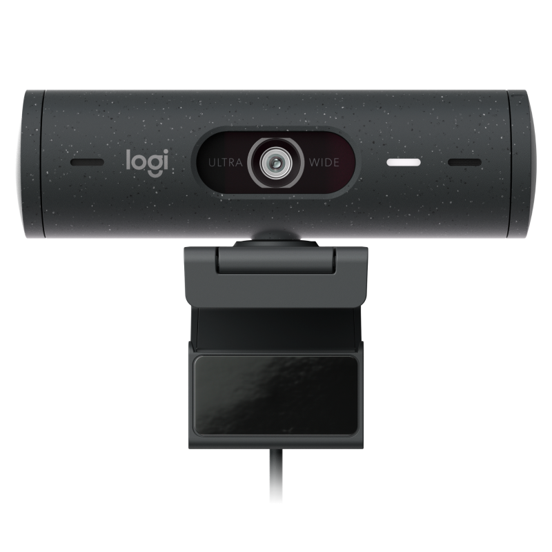 Camera web Logitech Rally BRIO 500 Graphite, rezolutie senzor 4MP, rezolutie foto 1920 x 1080 pixeli, interfata USB-C, microfon, Mod automat HDR, unghi de vizibilitate 90 grade, graphite