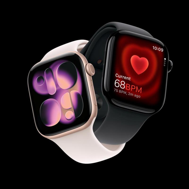 Apple Watch Series 11 GPS + Cellular 42mm Rose Gold Aluminium Case with Light Blush Sport Band - M/L