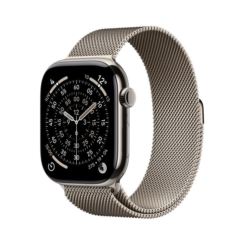 Apple Watch Series 11 GPS + Cellular 46mm Natural Titanium Case with Natural Milanese Loop - M/L