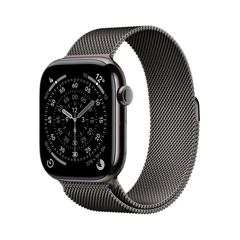 Apple Watch Series 11 GPS + Cellular 46mm Slate Titanium Case with Slate Milanese Loop - M/L