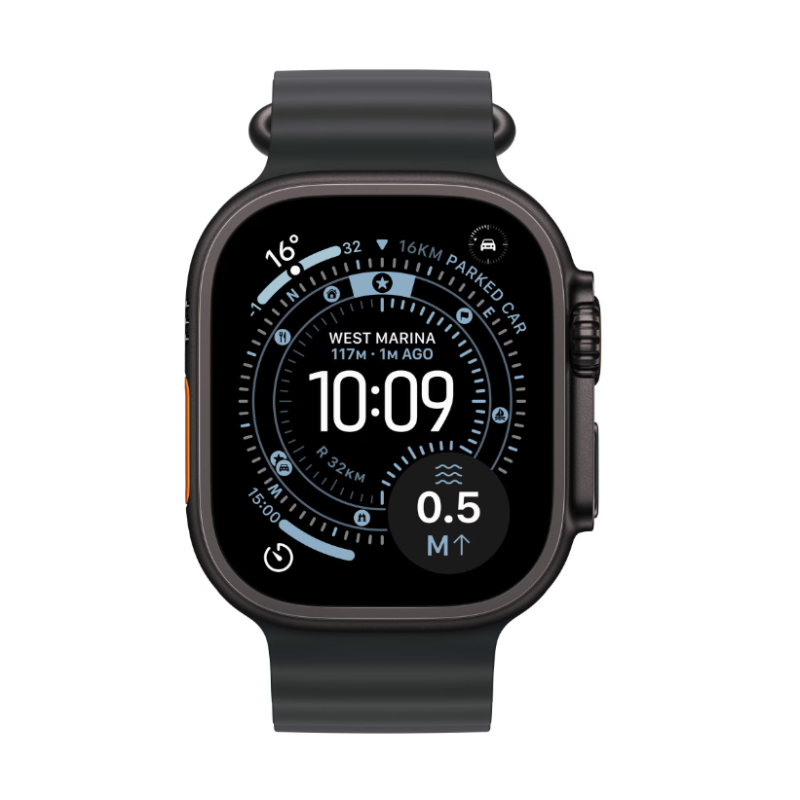 Apple Watch Ultra 3 GPS + Cellular 49mm Black Titanium Case with Black Ocean Band