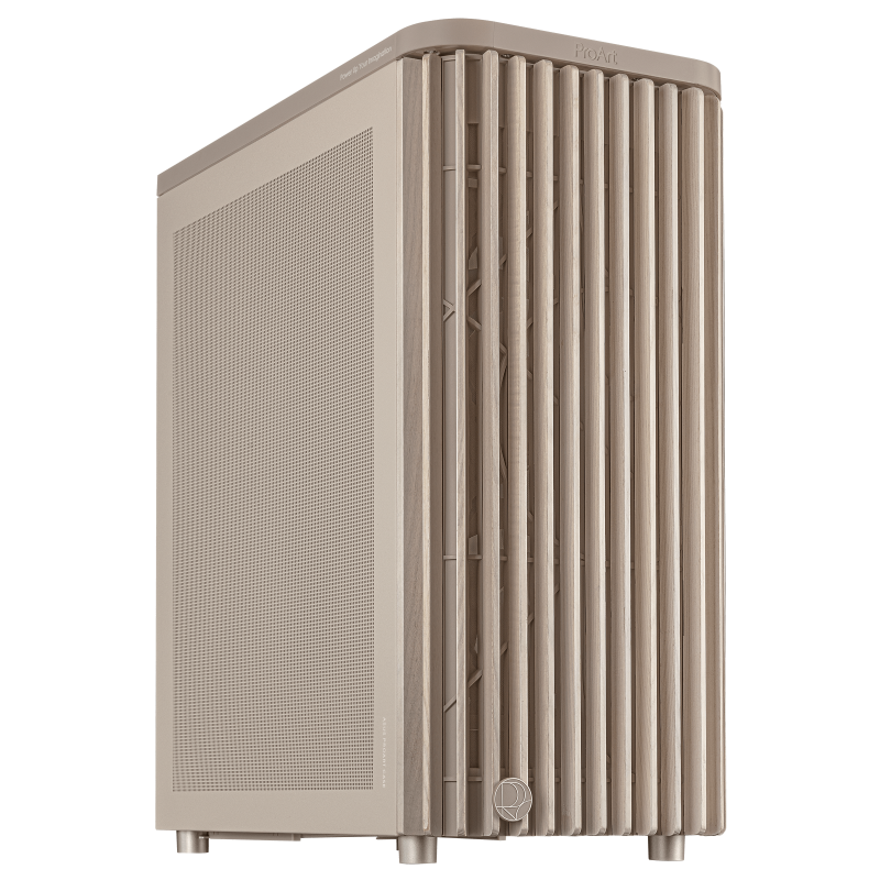 ASUS Proart PA401 Wood Mesh PWM Beige. Type: PC, Product colour: Beige, Supported motherboard form factors: ATX. Front fans installed: 2x 160 mm, Front fans diameters supported: 140,160 mm, Rear fans installed: 1x 120 mm. Supported HDD sizes: 2.5,3.5