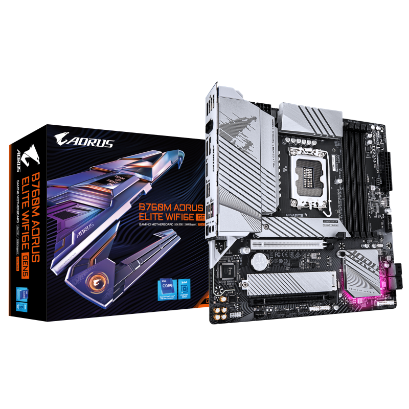 Placa de bază Gigabyte B760M AORUS ELITE WIFI6E GEN5 LGA1700