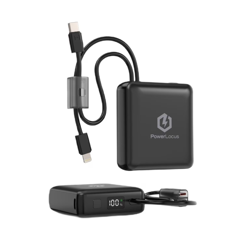 Baterie externa PowerLocus 10000mAh, capacitate: 10.000 mAh/3,85 V/38,5 Wh, tip baterie: Li-Polymer, negru