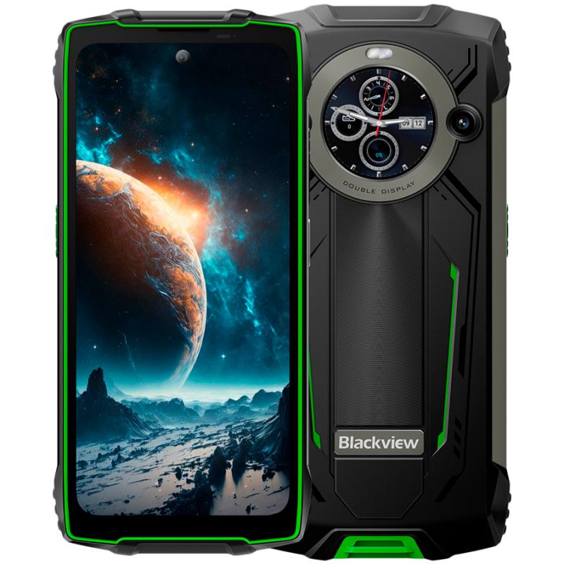 Blackview Rugged BV8200 LTE 6.5-inch FHD+IPS 1080x2400 120Hz Corning 3th + 1.3-inch 360x360 12+256GB MT8781 Octa-core 2.2GHz 8800mAh NO Charger CAM Front 32MP Rear 50+13MP IP68/IP69K/MIL-STD-810H NFC Fingerprint Green