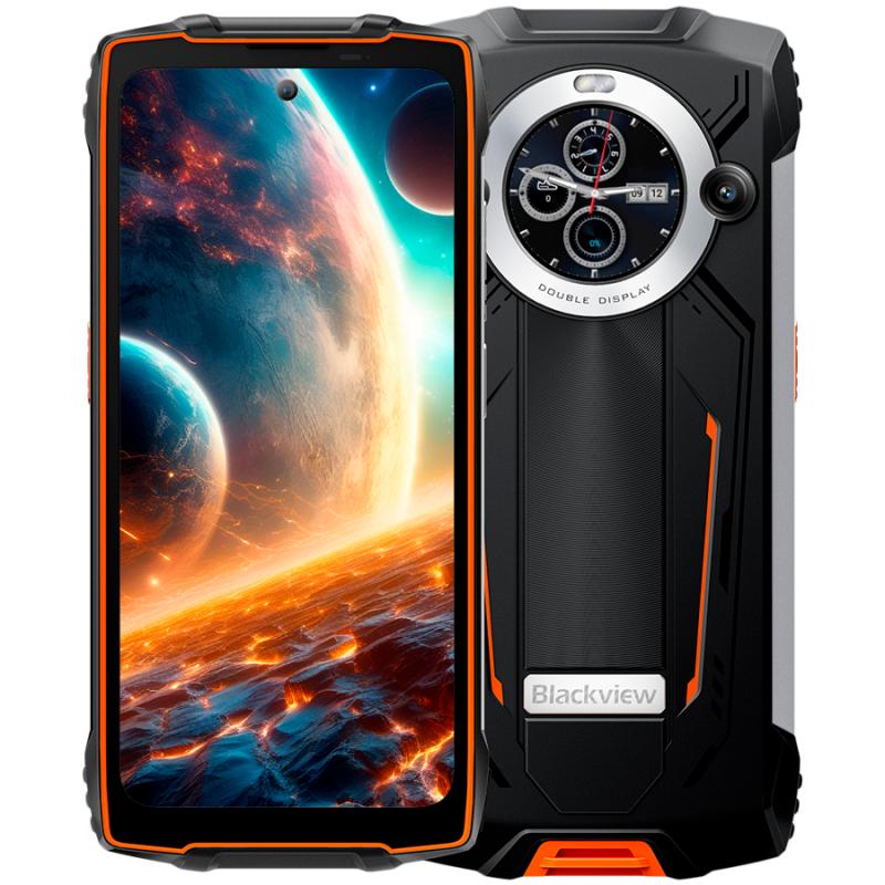 Blackview Rugged BV8200 LTE 6.5-inch FHD+IPS 1080x2400 120Hz Corning 3th + 1.3-inch 360x360 12+256GB MT8781 Octa-core 2.2GHz 8800mAh NO Charger CAM Front 32MP Rear 50+13MP IP68/IP69K/MIL-STD-810H NFC Fingerprint Orange