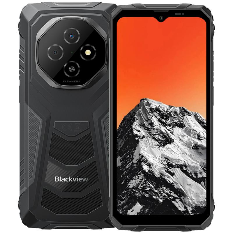 Blackview FORT1 LTE 6.56-inch HD+ 1612x720 90Hz 6+256GB Unisoc T615 Octa-Core 1.8GHz 8MP Front 16+2MP Rear NFC MIL-STD-810H 10000mAh Fingerprint  Android 15 Black
