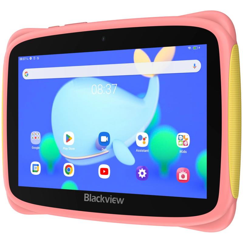 Blackview Tab 3 Kids, Pink, 7-inch HD 1024*600, 7731E Quad-core 1.3GHz, Front 0.3MP; Rear 2MP Camera, 2GB/32GB, 3280mAh battery, Doke 3.0 Go (Android 13), WiFi version, 802.11 b/g/n(2.4GHz), Bluetooth