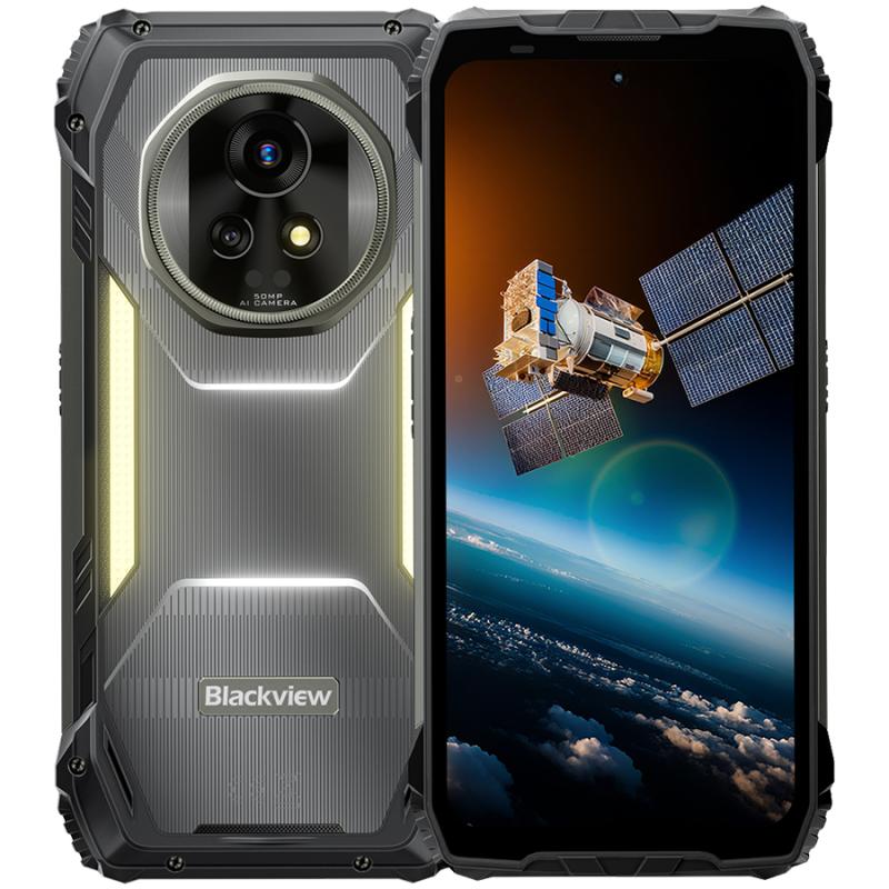 Blackview XPLORE 2 Rugged Phone 5G+Satellite 6.73 inch AMOLED 3200x1440 120Hz 16/1Tb MT 8300 Octa-Core 3.35GHz 50MP Front 50+20MP Rear Cam Night Vision WiFi6 BT5.4 20000mAh MIL-STD-810H Android 15 Black