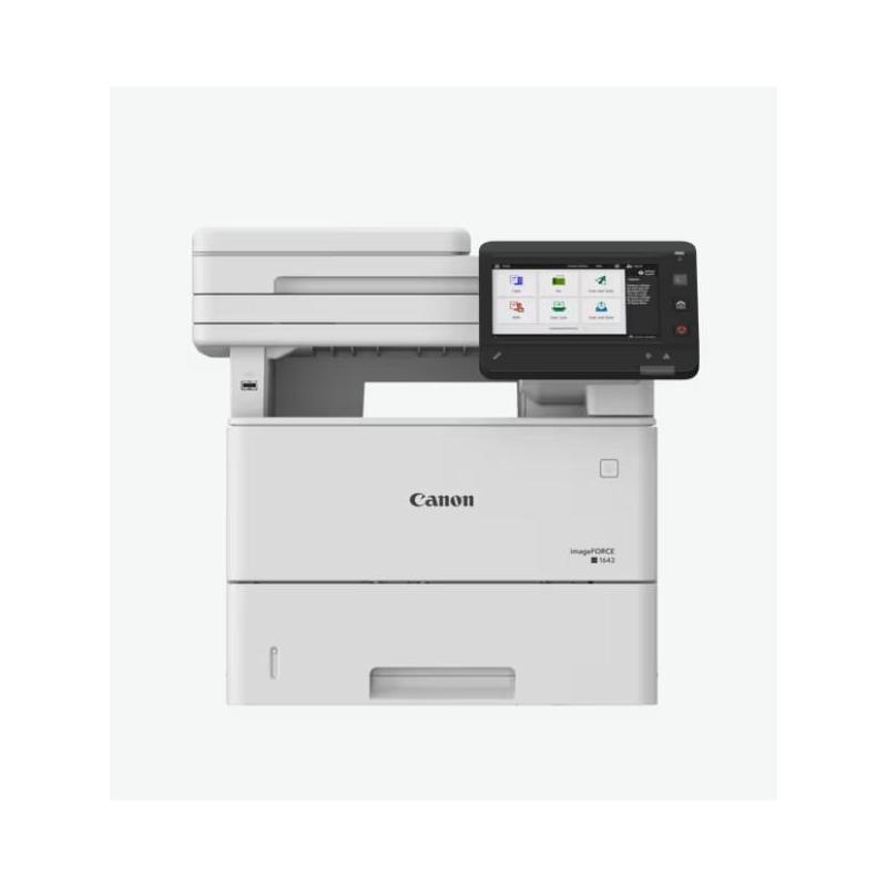 CANON IMAGEFORCE 1643F MONO LASER MFP,  Format A4, Functii: Print, Copy, Scan, Fax, Procesor 1.6Ghz, Memorie: 2.0gb RAM, Stocare: 64GB eMMC, Viteza printare: 43ppm, Duplex automat, Rezolutie: 1200 x 1200 dpi, Limbaje printare: UFR II, PCL6, PCL5*, Adobe® 