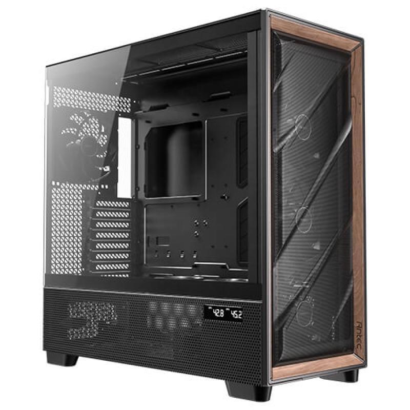 Carcasa ANTEC Flux PRO Full Tower RGB NEGRU, Tempered Glass, Sloturi Expansiune 8, Drive Bays: 4x3.5