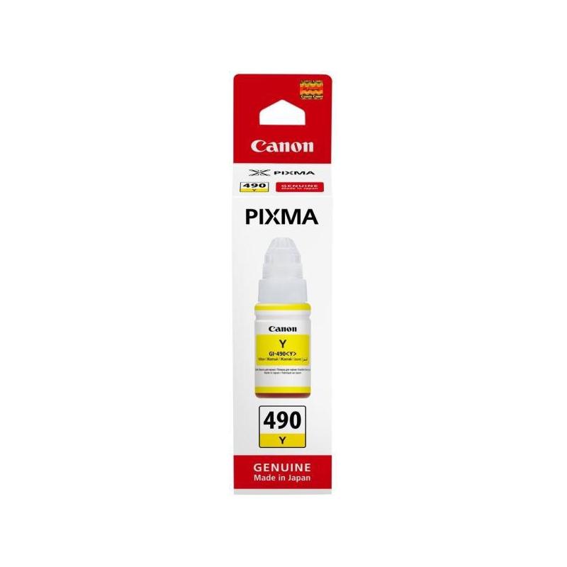 Cartus cerneala Canon GI-490 Y, yellow, capacitate 70ml, pentru echipamente CISS G1400 / G2400 / G3400 / G4400 / G1411 / G2411 / G3411 / G4411.