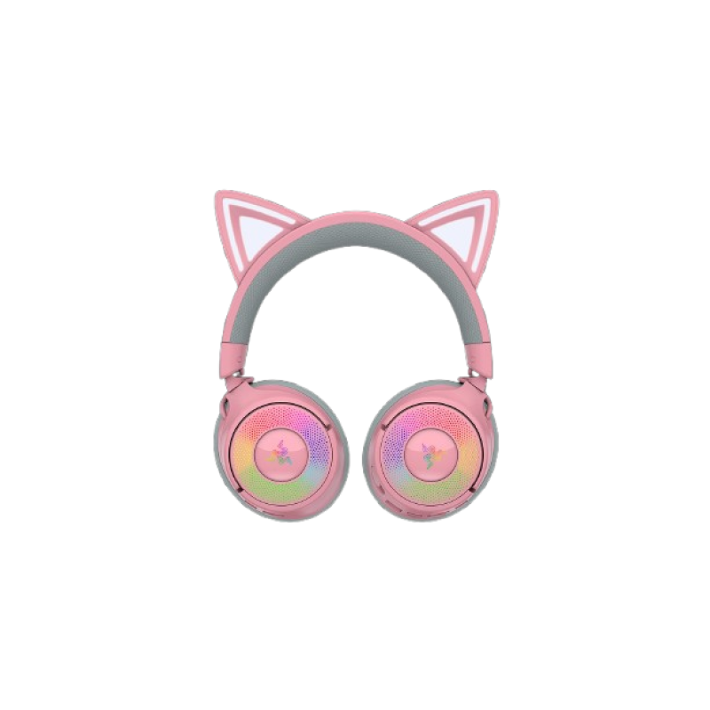 Casti wireless Razer Kraken Kitty V3 Pro, THX Spatial Audio, iluminare RGB, frecventa raspuns 20 Hz - 28 kHz,  microfon detasabil unidirectional, roz