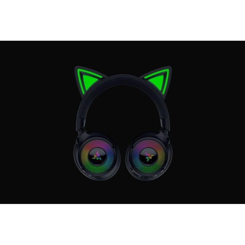 Casti wireless Razer Kraken Kitty V3 Pro, THX Spatial Audio, iluminare RGB, frecventa raspuns 20 Hz - 28 kHz,  microfon detasabil unidirectional, negru