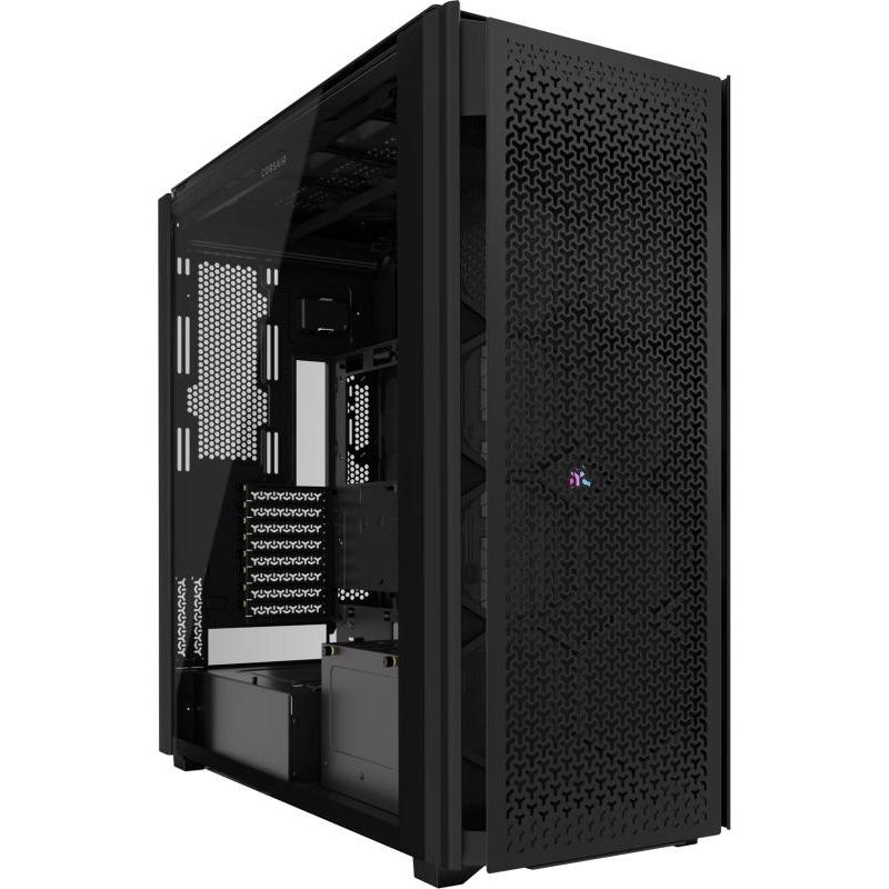 Carcasa CORSAIR 9000D AIRFLOW Super Full Tower RGB NEGRU, Tempered Glass, Sloturi Expansiune 8 orizontale sau 4 verticale+ verticale pentru placa de baza secundara, Drive Bays: 5x3.5