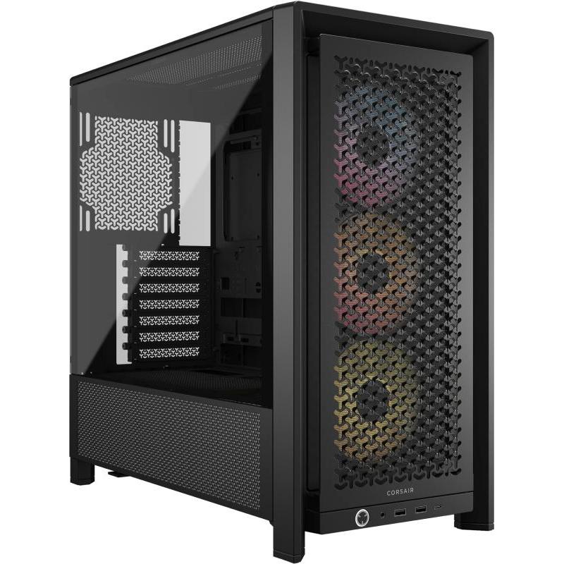 Carcasa CORSAIR FRAME 4000D RS Modular Mid Tower ARGB NEGRU, Tempered Glass, Sloturi Expansiune 7 orizontale sau 3 verticale, Drive Bays: 2x3.5
