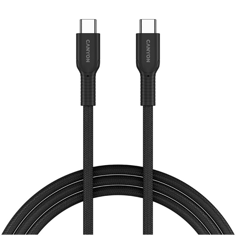 CANYON cable OnWire 60CL C-C 60W COLOR Braided 1m Black