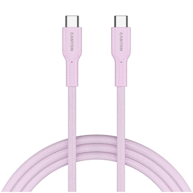 CANYON cable OnWire 60CL C-C 60W COLOR Braided 1m Pink