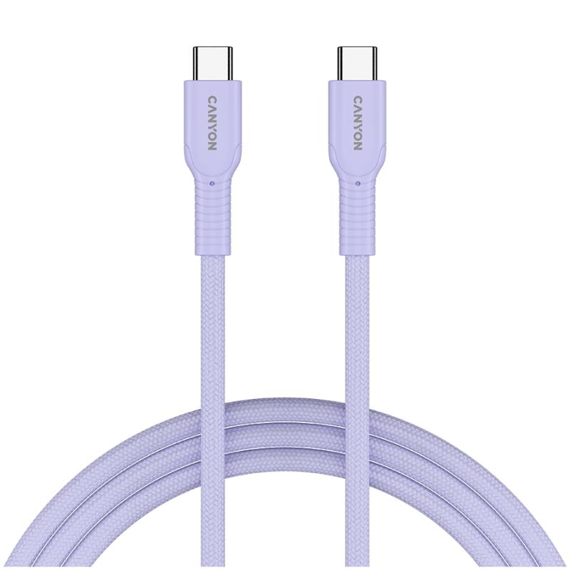 CANYON cable OnWire 60CL C-C 60W COLOR Braided 1m Purple