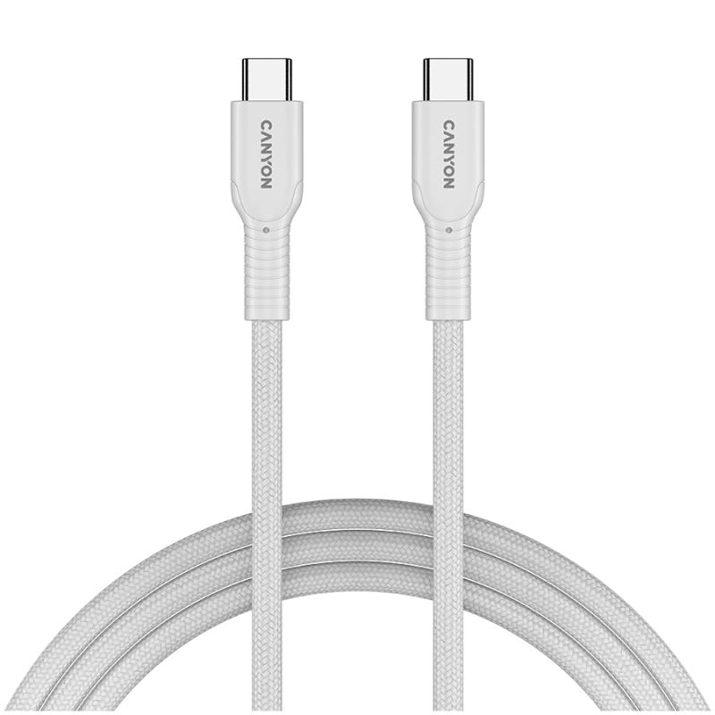 CANYON cable OnWire 60CL C-C 60W COLOR Braided 1m White