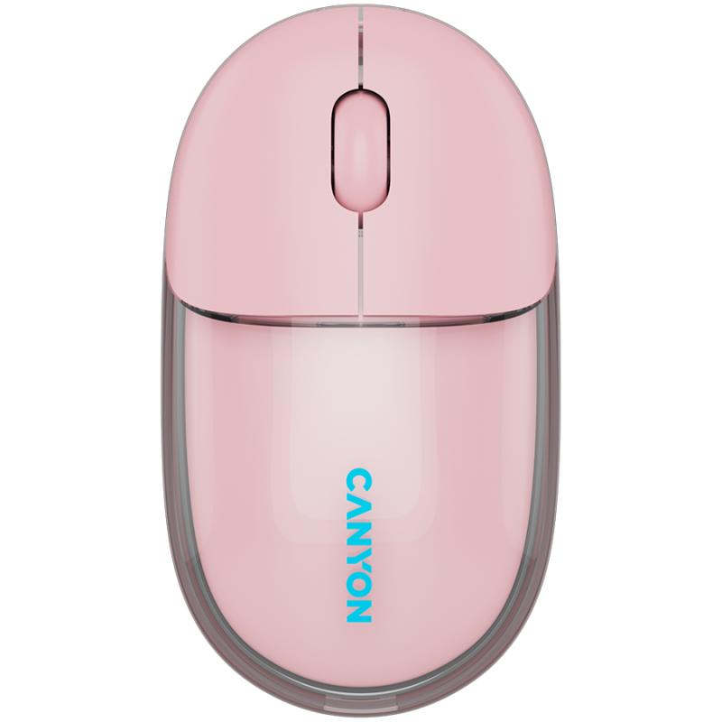 CANYON mouse OnClick 24 BT/ Wireless Transparent/Pink