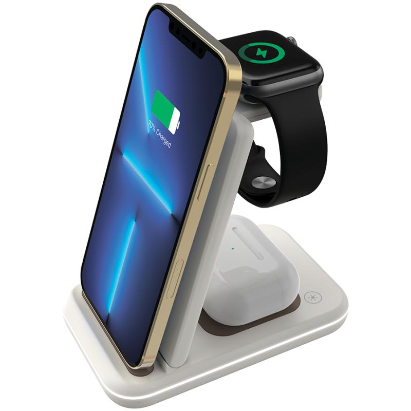 CANYON wireless charger WS-304 15W 3in1 Cosmic Latte