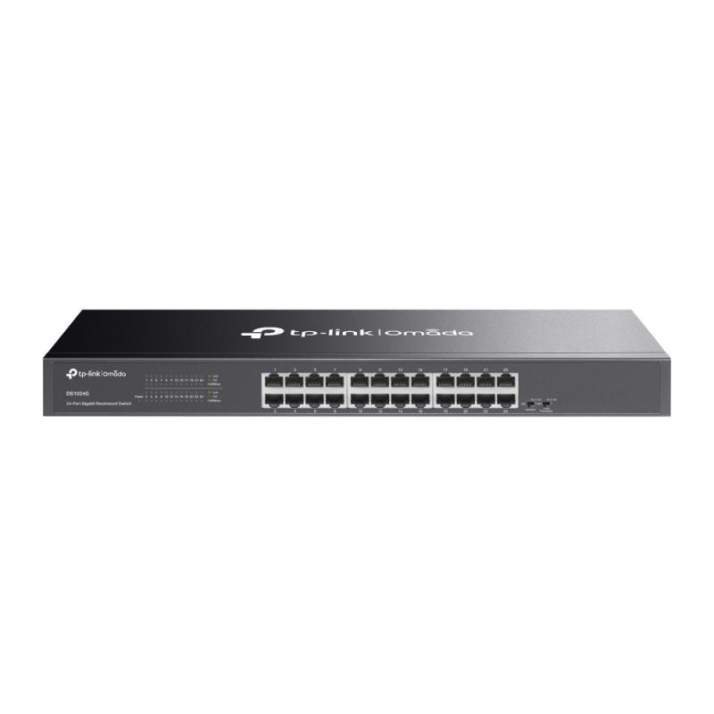 Omada 24-Port Gigabit Switch PORT: 24× Gigabit RJ45 Ports SPEC: 1U 19-inch Rack-mountable Steel Case FEATURE: Plug and Play