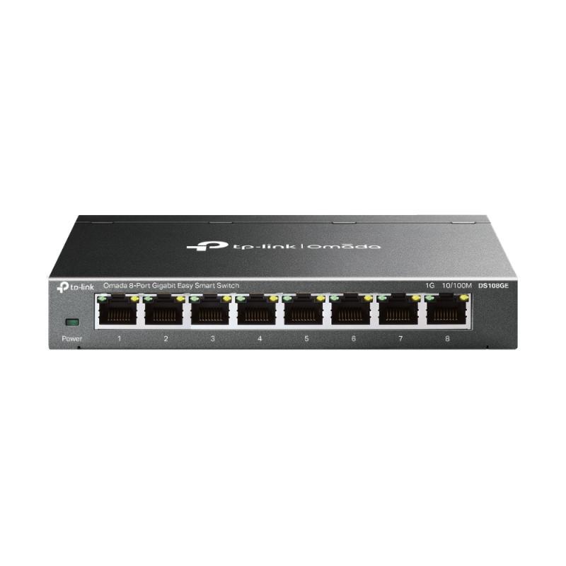 Omada 8-Port Gigabit Desktop Switch PORT: 8× Gigabit RJ45 Ports SPEC: Desktop Steel Case FEATURE: Plug and Play DS108GE