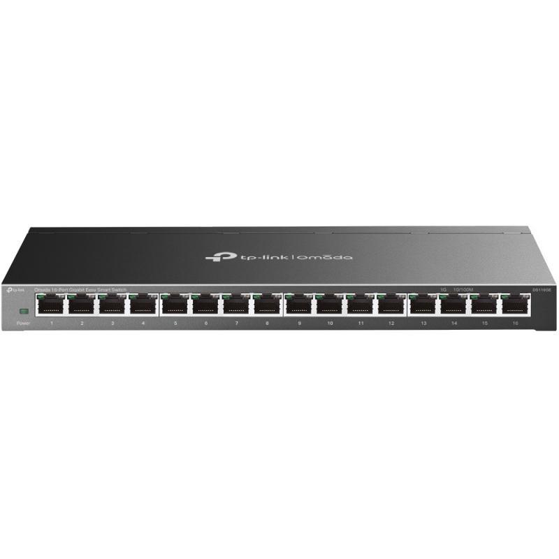 Omada 16-Port Gigabit Easy Smart Switch PORT: 16× Gigabit RJ45 Ports SPEC: Desktop Steel Case FEATURE: MTU/Port/Tag-based VLAN, QoS, IGMP Snooping, Web/Utility Management, Plug and Play