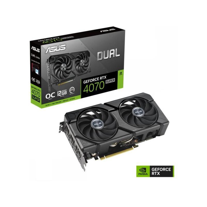 Placa Video ASUS DUAL GEFORCE RTX 4070 SUPER EVO 12GB GDDR6X 192 bit
