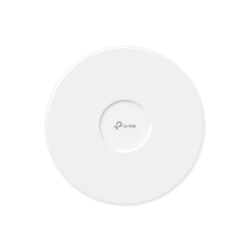 Omada  BE3600 Ceiling Mount Tri-Band Wi-Fi 7 Access Point PORT: 1×2.5G RJ45 Port SPEED:688 Mbps at  2.4 GHz + 2882 Mbps at 5 GHz FEATURE: 802.3 at POE + and 12V DC (Power Adapter is not included), 4 ×Internal Antennas, MU-MIMO, Seamless Roaming, Band Stee