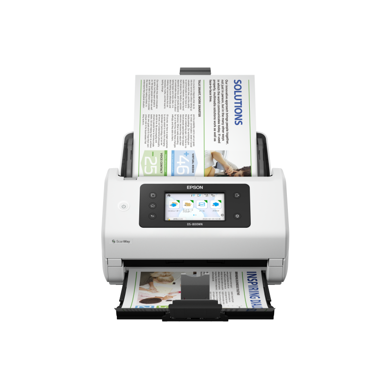 EPSON DS-800WN DESKTOP A4 SCANNER, Rezolutie: 600 DPI x 600 DPI, Formate acceptate: A4 (21.0x29.7 cm), A5 (14.8x21.0 cm), A6 (10.5x14.8 cm), B6, A3 with stitching function, Letter, Business cards, Plastic cards, envelope, B4, B5, Letter Legal, Sursa lumin