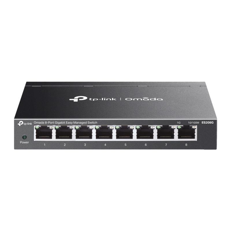 Omada 8-Port Gigabit Easy Managed Switch PORT: 8× Gigabit RJ45 Ports SPEC: Desktop Steel Case and Fanless FEATURE: Integration with Omada SDN Controller and Omada Cloud Essentials, Flow Control, Loopback Detection, Port Isolation, Port Mirroring, LAG, VLA
