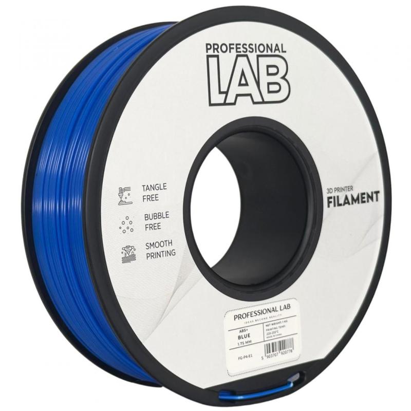 Filament 3D Proffesional Lab, Diamentru 1.75mm, Greutate: 1KG, Culoare: Albastru, Material: ABS+, Temperatura: 220-250c.
