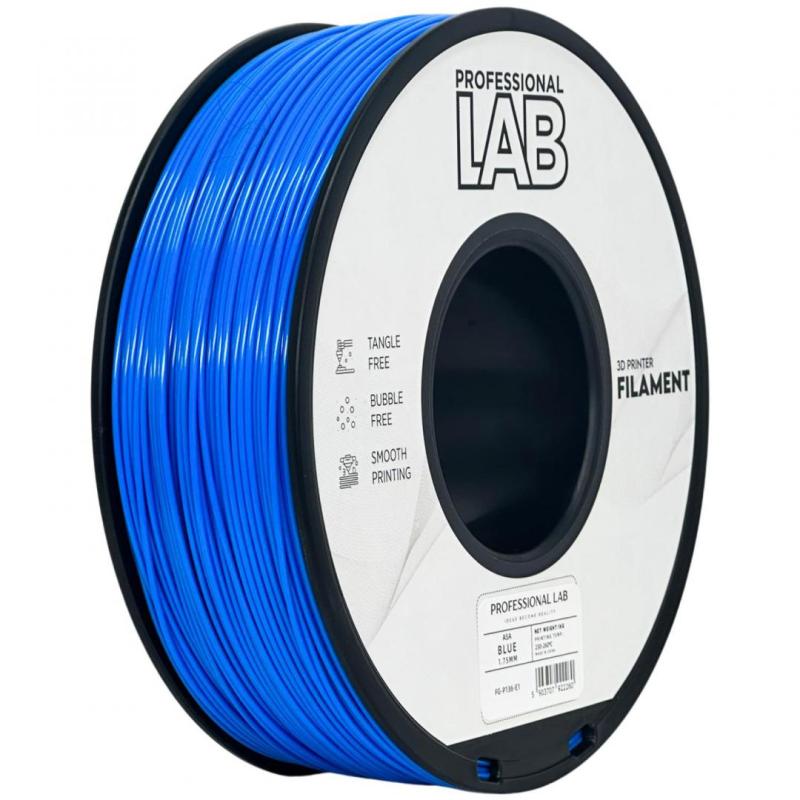 Filament 3D Proffesional Lab, Diamentru 1.75mm, Greutate: 1KG, Culoare: Albastru, Material: ASA, Temperatura: 220-250c.