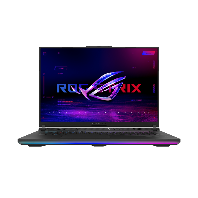 Laptop Gaming ASUS ROG Strix SCAR 18, G834JY-N6035, i9-13980HX, 18-inch, QHD+ 16:10 (2560 x 1600, WQXGA), 240Hz, (RTX4090), Intel UHD Graphics, 16GB DDR5-4800 SO-DIMM *2, 1TB + 1TB PCIe 4.0 Performace, Mobile Intel HM770 Express Chipsets, MUX Switch + Opt