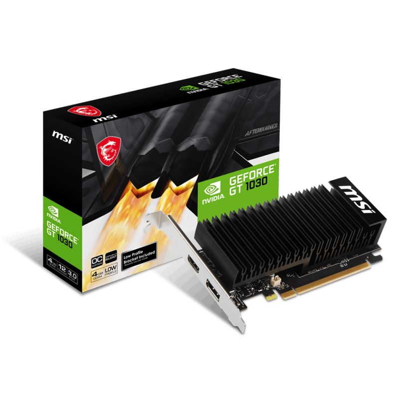 Placa Video MSI GEFORCE GT 1030 4GHD4 LP OC 4GB DDR4 64 bit