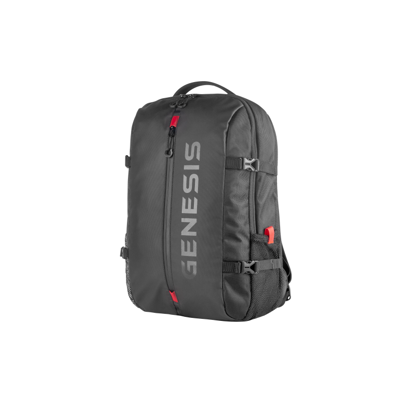 GENESIS Pallad 410. Backpack type: Rucksack, Product main colour: Black, Style: Urban. Width: 120 mm, Depth: 320 mm, Height: 440 mm.  Package width: 360 mm, Package depth: 470 mm, Package height: 120 mm. Material: Polyester. Products per pallet: 120 pc(s)