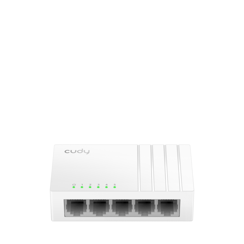 CUDY 5-Port Gigabit Desktop Switch, 5 10/100/1000M RJ45 Ports, IGMP Snooping, Loop Detection/Prevention, 802.1p/DSCP QoS, Desktop Plastic Case, Power Saving, Plug & Play, Wall-Mount, USB-C Powering(Adapter not included)