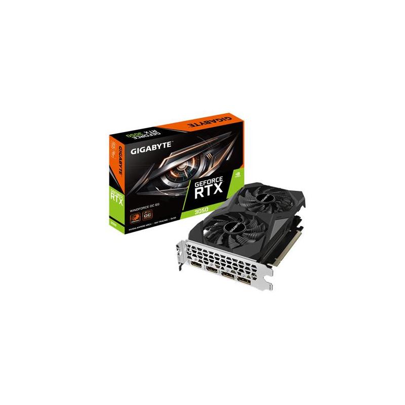 Placa Video GIGABYTE GEFORCE RTX 3050 WINDFORCE OC 6GB GDDR6 96 bit, 2x DP 2x HDMI
