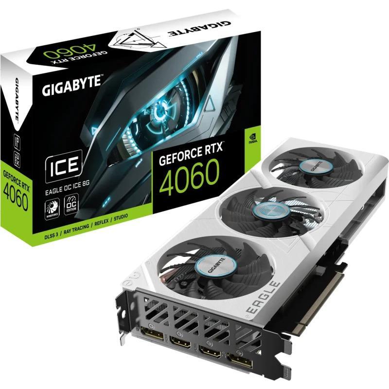 Placa video GIGABYTE GeForce RTX 4060 EAGLE OC ICE 8GB GDDR6 128-bit DLSS 3.0