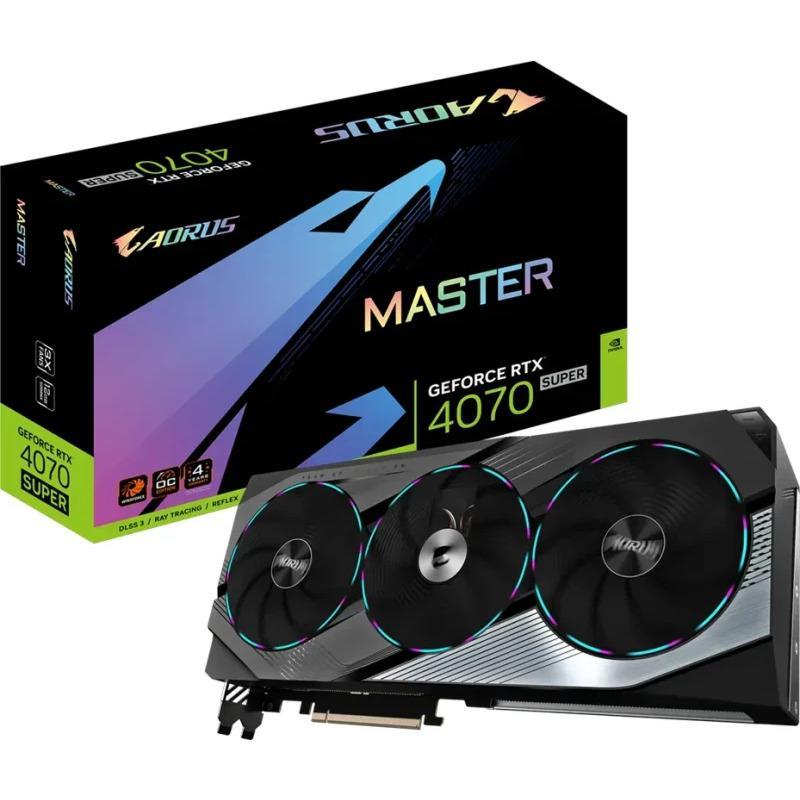 Placa Video GIGABYTE AORUS GeForce RTX 4070 SUPER MASTER 12GB GDDR6X 192-bit DLSS 3.0
