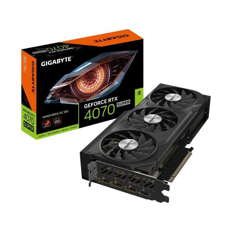 Placa video GIGABYTE GeForce RTX 4070 SUPER Windforce OC 12GB GDDR6X 192-bit DLSS 3.0