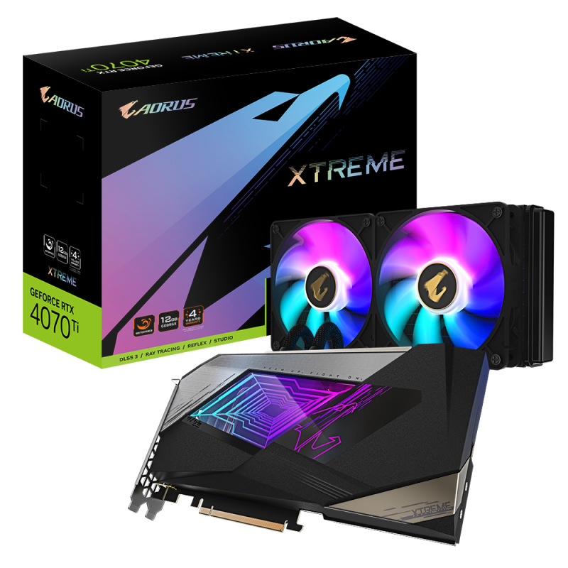 Placa video GIGABYTE GeForce RTX 4070 Ti AORUS XTREME WATERFORCE 12GB GDDR6X 192-bit DLSS 3.0