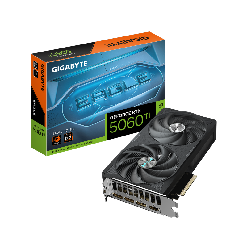 Placa Video GIGABYTE RTX 5060 TI EAGLE OC 16GB GDDR7 128bit, PCIE 5.0, 3x DP 1x HDMI